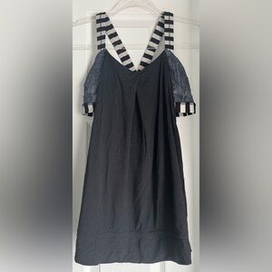 Lululemon Athletica Black and White Striped Tank Top